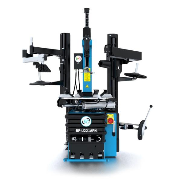 Reifen-Montiermaschine PKW vollautomatisch 400 V (2 Stufen) 10-24 Zoll mit pneumatisch kippbarer Säule + Air-Shock + Hilfsarme HA70LR ohne Zubehör RP-R-U221APN-400V2S-HA70-SET